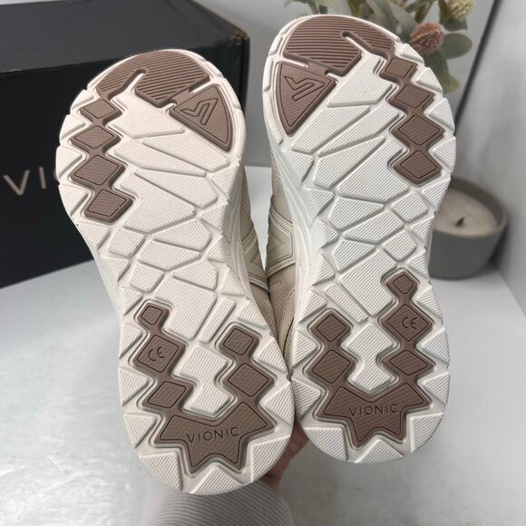 Vionic Miles II Lace Up Comfort Sneaker Cream I3509S1101 Women's US 6M NWB - Picture 8 of 10
